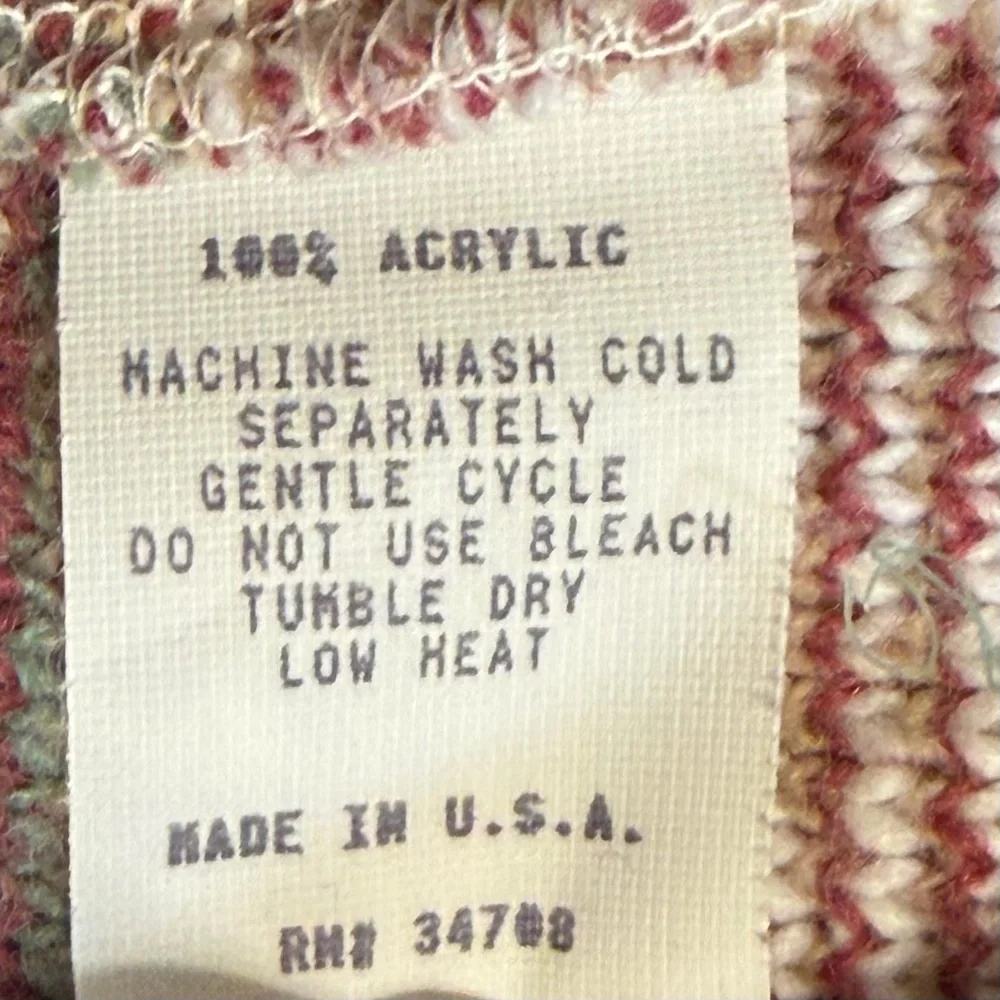 VINTAGE cottage rose knit‎ sweater cardigan button front cottagecore floral 90s - Picture 8 of 11